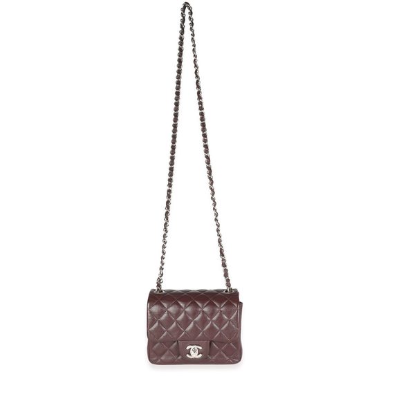 Chanel Raisin Caviar Quilted Classic Square Mini Flap Bag - Picture 4 of 8